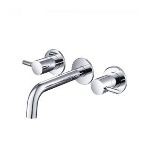 Flusso 100.1950TCP Two Handle Wall Mounted Bathroom Faucet Trim in Chrome