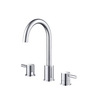 Flusso 100.2410CP 3 Hole Deck Mount Roman Tub Faucet in Chrome