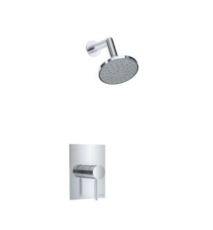 Flusso 100.3000CP Shower Kit - 5 Function Shower Head - Pressure Balance Valve & Trim in Chrome