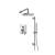 Isenberg 100.3450CP Shower Kit - 8″ Shower Head & Hand Shower Kit With Slide Bar - Pressure Balance Valve & Trim in Chrome