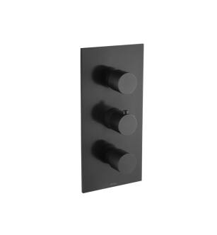 Flusso 100.4401TMB Thermostatic Shower Trim in Matte Black