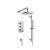 Isenberg 100.7200CP Shower Kit - 10″ Shower Head & Hand Shower Kit With Slide Bar - Thermostatic Valve & Trim in Chrome