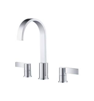 Flusso 145.2000CP Three Hole 8″ Widespread Two Handle Bathroom Faucet in Chrome