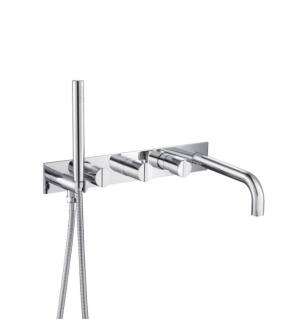 Isenberg 145.2691CP Wall Mount Tub Filler With Hand Shower in Chrome