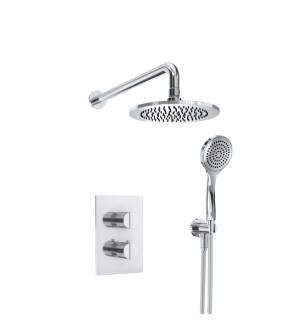 Flusso 145.7050CP Two Output Shower Set With Shower Head And Hand Held in Chrome