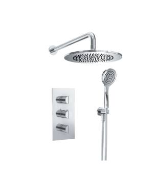 Flusso 145.7150CP Two Output Shower Set With Shower Head And Hand Held in Chrome