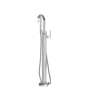 Flusso 150.1165CP Freestanding Floor Mount Bathtub / Tub Filler With Hand Shower in Chrome