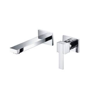 Flusso 150.1800CP Single Handle Wall Mounted Bathroom Faucet in Chrome