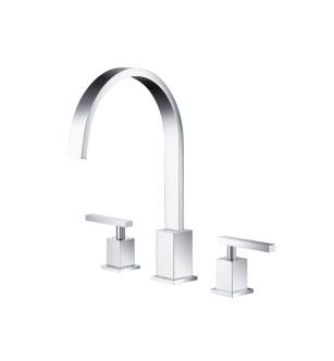 Flusso 150.2000CP Three Hole 8″ Widespread Two Handle Bathroom Faucet in Chrome