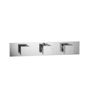 Flusso 160.2715TCP Trim For Horizontal Thermostatic Valve with 2 Volume Controls in Chrome