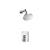 Isenberg 160.3000CP Single Output Shower Set With ABS Shower Head & Arm in Chrome