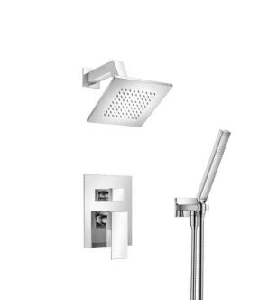 Flusso 160.3250CP Two Output Shower Set With Shower Head And Hand Held in Chrome