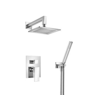 Flusso 160.3300CP Two Output Shower Set With Shower Head And Hand Held in Chrome