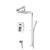 Isenberg 160.3350CP Two Output Shower Set With Shower Head, Hand Held And Slide Bar in Chrome
