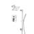 Isenberg 160.3400CP Two Output Shower Set With Shower Head, Hand Held And Slide Bar in Chrome