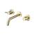 Isenberg 100.1950SB Two Handle Wall Mounted Bathroom Faucet in Satin Brass PVD