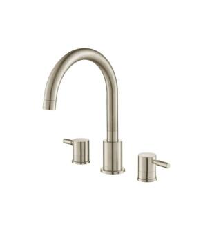 Flusso 100.2410BN 3 Hole Deck Mount Roman Tub Faucet in Brushed Nickel PVD