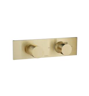 Flusso 100.2693TSB Horizontal Thermostatic Shower Trim in Satin Brass PVD