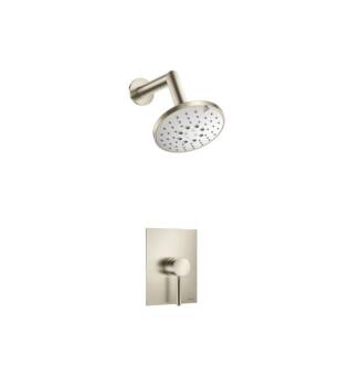 Flusso 100.3000BN Shower Kit - 5 Function Shower Head - Pressure Balance Valve & Trim in Brushed Nickel PVD