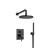 Isenberg 100.3300MB Shower Kit - 8″ Shower Head & Hand Held- Pressure Balance Valve & Trim in Matte Black