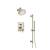 Isenberg 100.3400BN Shower Kit - 6″ Shower Head & Hand Shower Kit With Slide Bar - Pressure Balance Valve & Trim in Brushed Nickel PVD