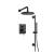 Isenberg 100.3450MB Shower Kit - 8″ Shower Head & Hand Shower Kit With Slide Bar - Pressure Balance Valve & Trim in Matte Black