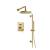Isenberg 100.3450SB Shower Kit - 8″ Shower Head & Hand Shower Kit With Slide Bar - Pressure Balance Valve & Trim in Satin Brass PVD