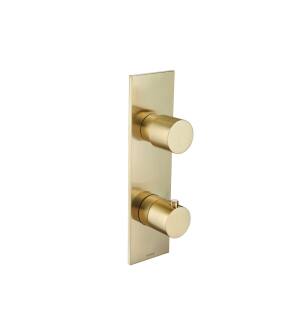 Flusso 100.4000VTSB Thermostatic Shower Trim in Satin Brass PVD