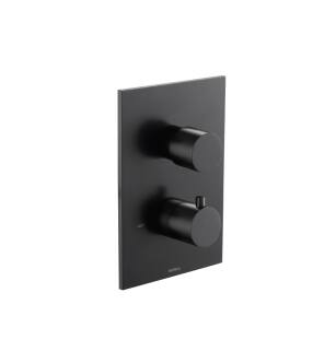 Flusso 100.4301MB 3/4″ Thermostatic Valve with 3-Way Diverter and Trim in Matte Black