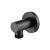 Isenberg 100.5502MB Shower Wall Supply Elbow - Round in Matte Black