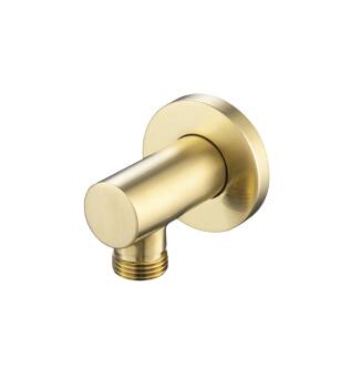 Flusso 100.5502SB Shower Wall Supply Elbow - Round in Satin Brass PVD