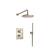 Isenberg 100.7050BN Shower Kit - 8″ Shower Head & Hand Shower Kit - Thermostatic Valve & Trim in Brushed Nickel PVD