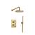 Isenberg 100.7050SB Shower Kit - 8″ Shower Head & Hand Shower Kit - Thermostatic Valve & Trim in Satin Brass PVD
