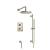 Isenberg 100.7100BN Shower Kit - 8″ Shower Head & Hand Shower Kit With Slide Bar - Thermostatic Valve & Trim in Brushed Nickel PVD