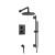 Isenberg 100.7100MB Shower Kit - 8″ Shower Head & Hand Shower Kit With Slide Bar - Thermostatic Valve & Trim in Matte Black