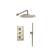 Isenberg 100.7150BN Shower Kit - 10″ Shower Head & Hand Shower Kit - Thermostatic Valve & Trim in Brushed Nickel PVD