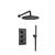 Isenberg 100.7150MB Shower Kit - 10″ Shower Head & Hand Shower Kit - Thermostatic Valve & Trim in Matte Black