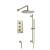 Isenberg 100.7200BN Shower Kit - 10″ Shower Head & Hand Shower Kit With Slide Bar - Thermostatic Valve & Trim in Brushed Nickel PVD