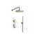 Isenberg 100.7250BN Shower Kit - 8″ Shower Head & Hand Shower Kit - Thermostatic Valve & Trim in Brushed Nickel PVD