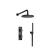 Isenberg 100.7250MB Shower Kit - 8″ Shower Head & Hand Shower Kit - Thermostatic Valve & Trim in Matte Black