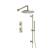 Isenberg 100.7350BN Shower Kit - 8″ Shower Head & Hand Shower Kit - Thermostatic Valve & Trim in Brushed Nickel PVD