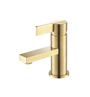 Flusso 145.1000SB Single Hole Bathroom Faucet in Satin Brass PVD
