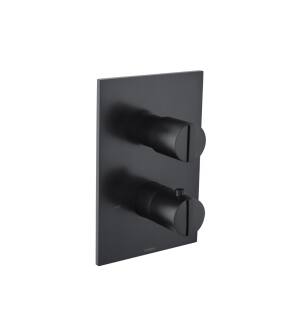 Flusso 145.4301MB 3/4″ Thermostatic Valve with 3-Way Diverter and Trim in Matte Black