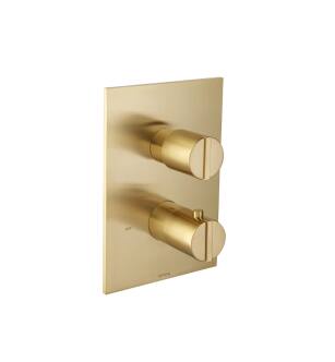 Flusso 145.4301SB 3/4″ Thermostatic Valve with 3-Way Diverter and Trim in Satin Brass PVD