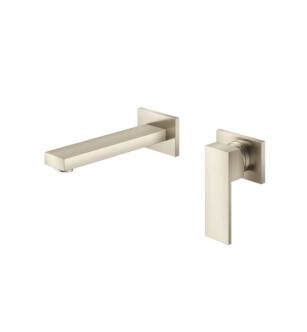 Flusso 160.1800BN Single Handle Wall Mounted Bathroom Faucet in Brushed Nickel PVD