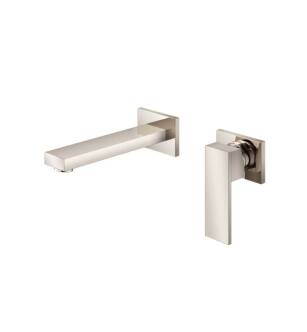 Flusso 160.1800PN Single Handle Wall Mounted Bathroom Faucet in Polished Nickel PVD