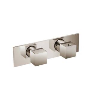 Flusso 160.2717PN Trim For Horizontal Thermostatic Valve with 2 Volume Controls in Polished Nickel PVD