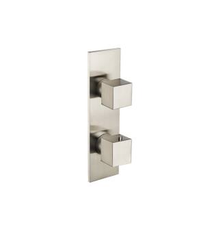 Flusso 160.2720BN 3/4" Horizontal Thermostatic Shower Valve & Trim - 1- Output in Brushed Nickel PVD
