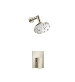 Flusso 160.3000BN Single Output Shower Set With ABS Shower Head & Arm in Brushed Nickel PVD