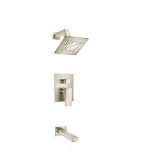 Flusso 160.3200BN Two Output Shower Set With Shower Head And Tub Spout in Brushed Nickel PVD